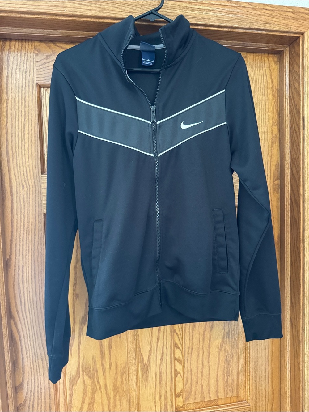 Nike Women's Black zip up with Reflective Chevron